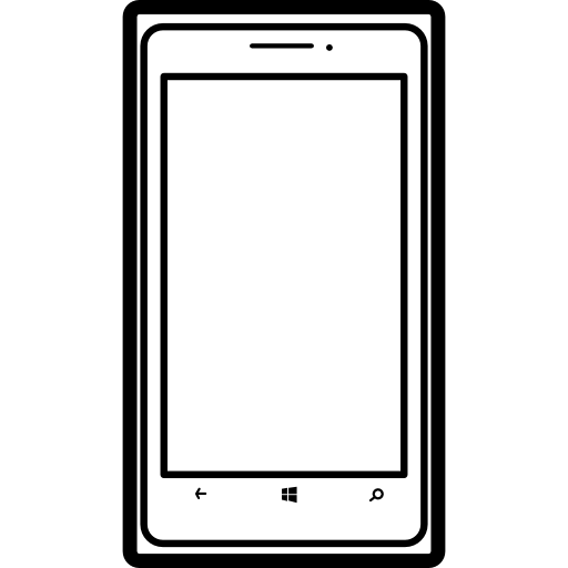 Mobile phone outline of popular model Nokia Lumia